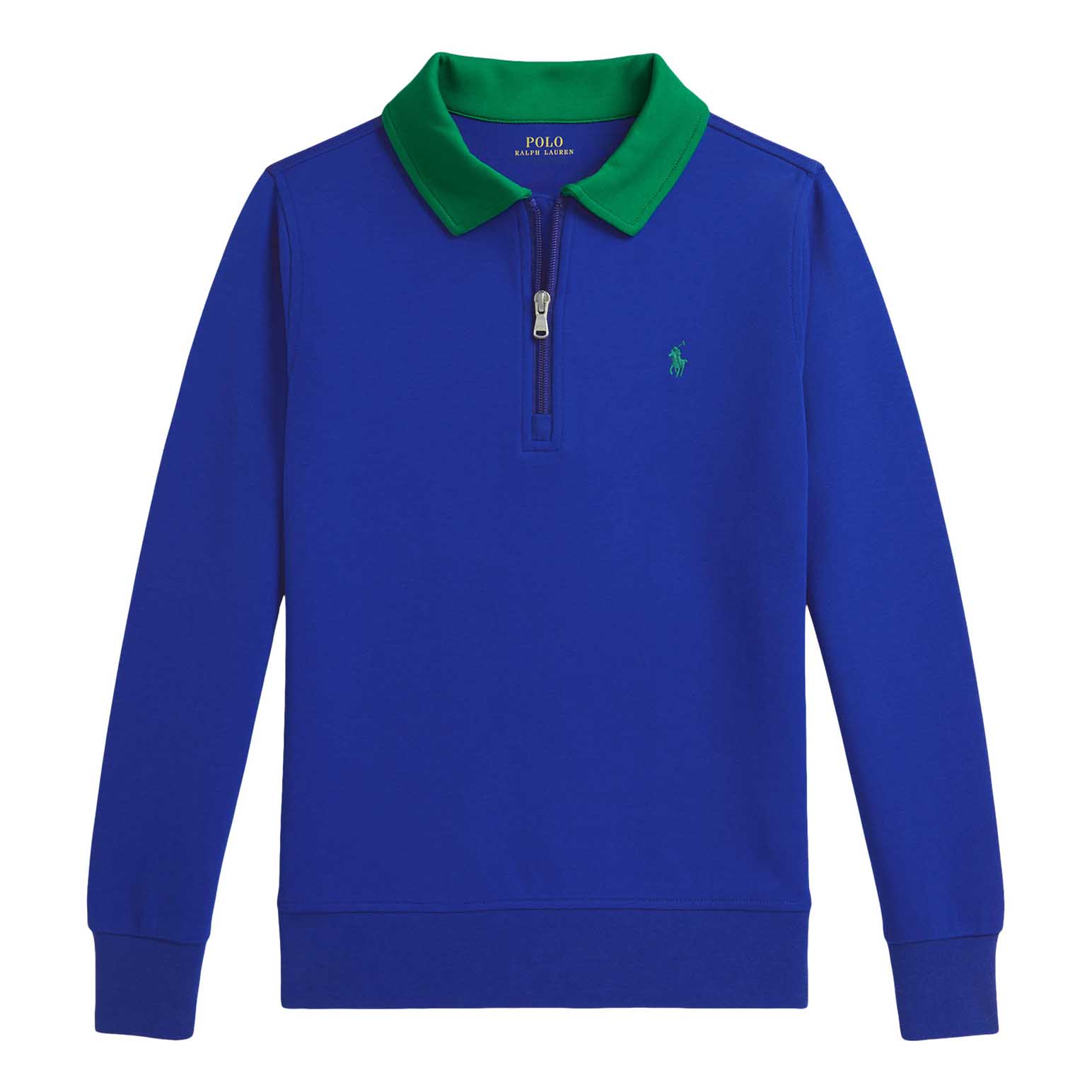 Polo Ralph Lauren Double-Knit Collared Sweatshirt